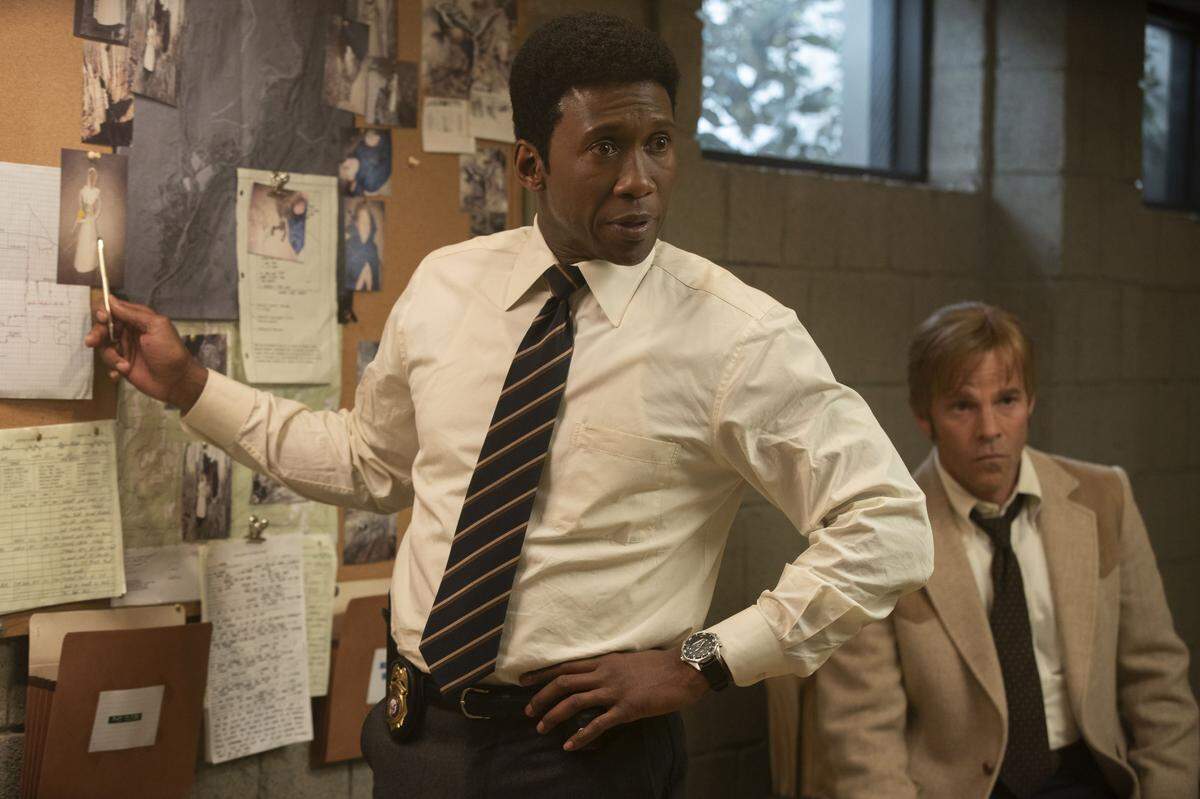 Mahershala Ali, left, and Stephen Dorff in Season 3 of HBO's "True Detective."