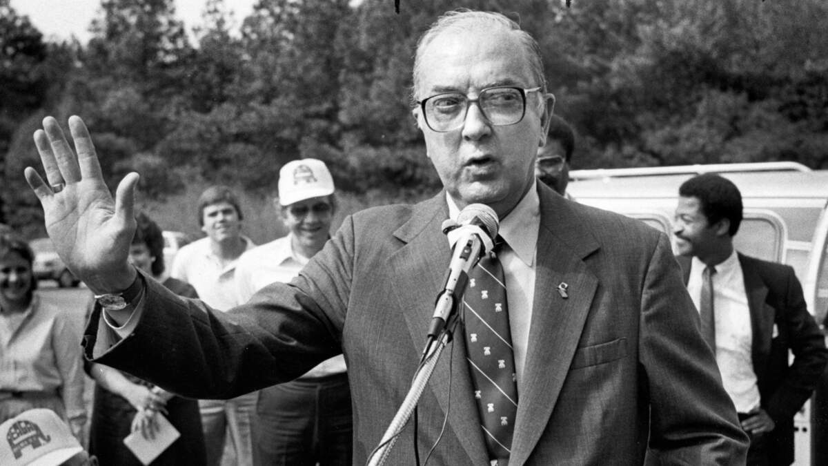 Sen. Jesse Helms on the campaign trail in 1984