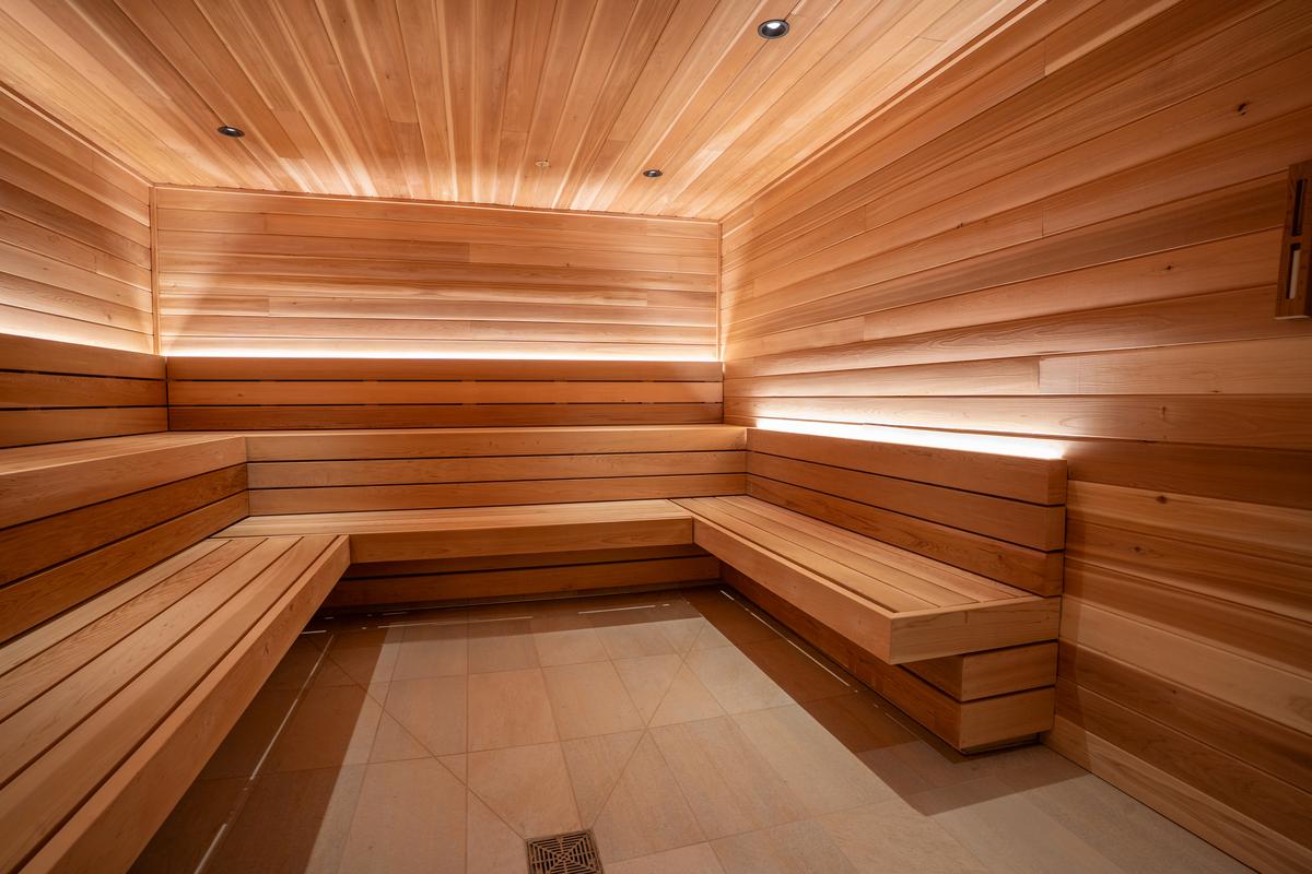 A view of the sauna at the new Life Time club at Alston Town Center in West Cary. It officially opens on Feb. 10.