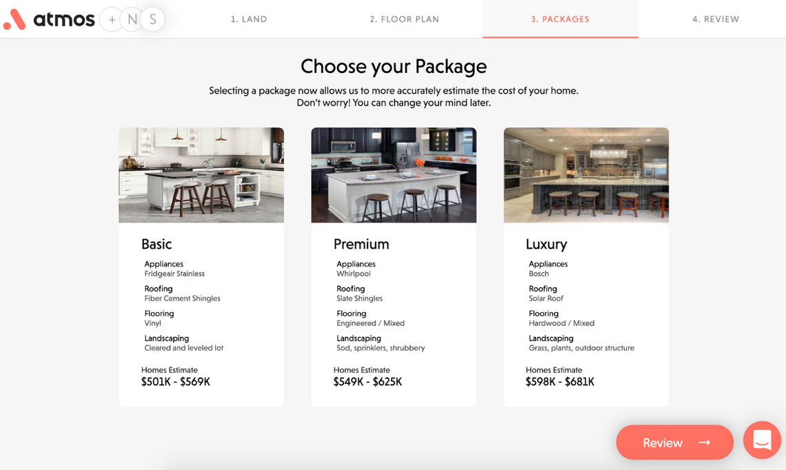 The platform also helps buyers quickly design a custom-built house.