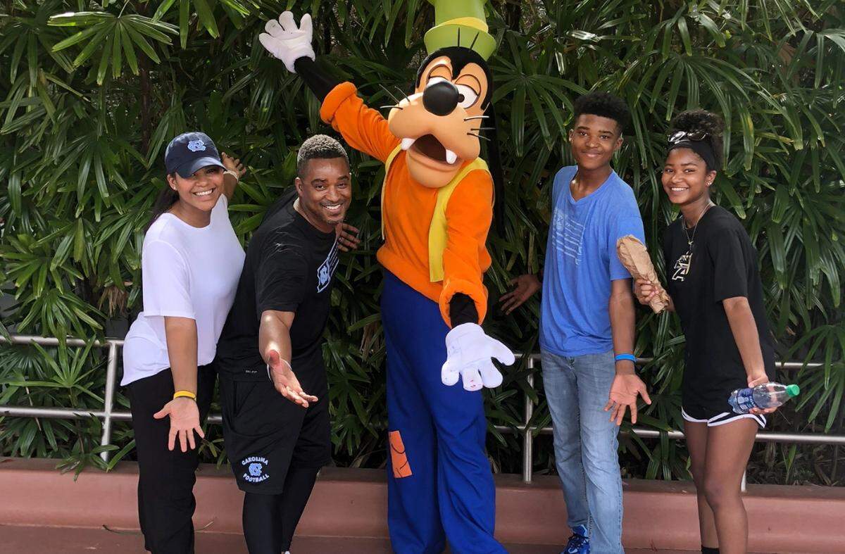 The Mason family visited Disney World in March 2020.