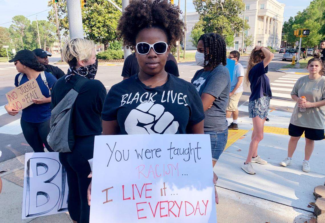 Kayla Beasley, 20, Durham. ÒWhy are we getting killed for being black? Not even doing anything, just literally being black.Ó