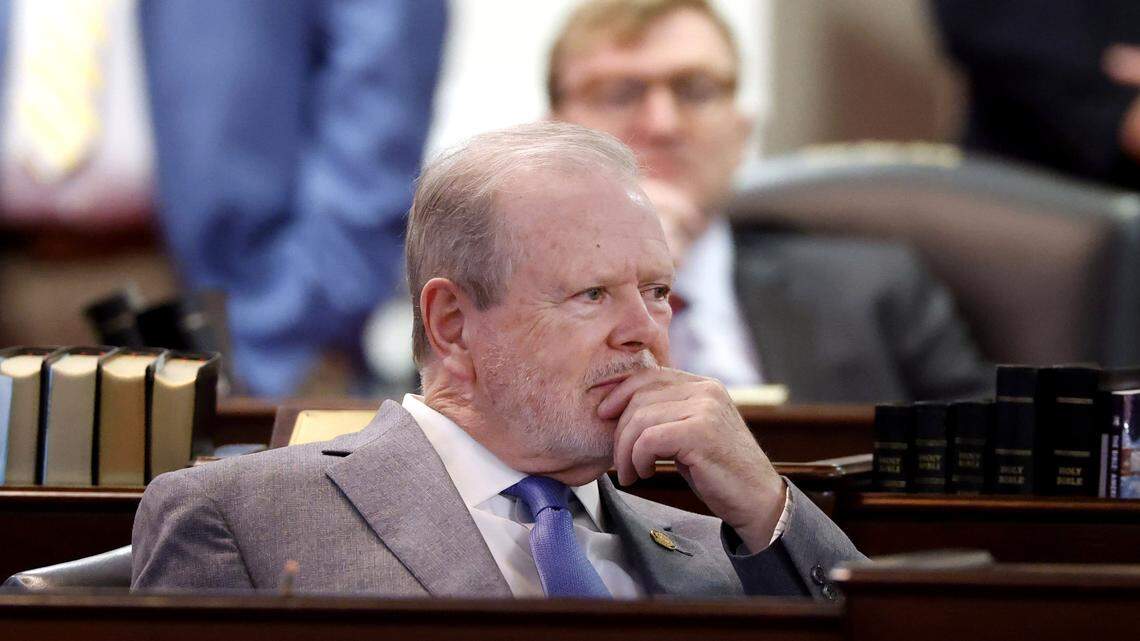 N.C. Senate leader Phil Berger listens during the Senate session on the first day of the General Assembly's short session in Raleigh, Tuesday, April 21, 2026.