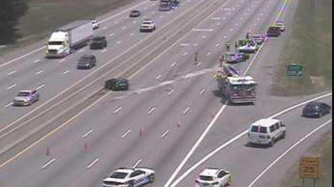 An accident has shut down I-40 East in Durham at Davis Drive. Drivers should follow a detour.