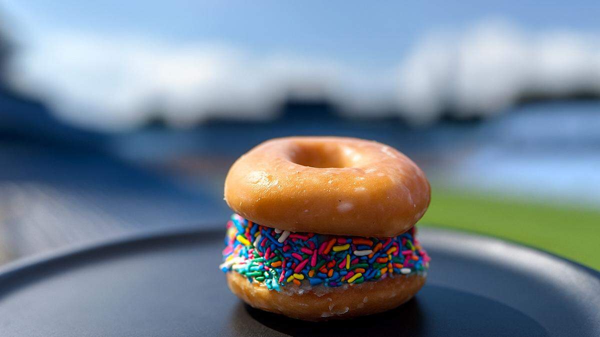 The doughnut ice cream sandwich is a new concession at UNC-Chapel Hill’s Kenan Stadium this football season.