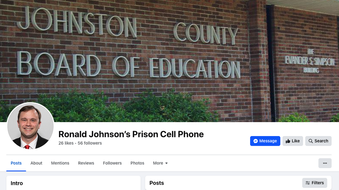 A fake Ronald Johnson Prison Cellphone Facebook page was operated out of a home belonging to school board member Michelle Antoine, according to an investigation by the Johnston County Sheriff’s Office.