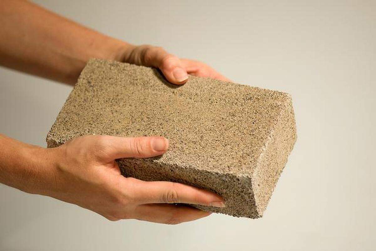 With help from the First Flight tech incubator, Biomason of Research Triangle Park is globally employing biology to produce sustainable “biocement.” Its precast tiles, like this one, have been installed at the headquarters of H&M, the giant Swedish retailer, and at a new Martin Marietta location in Raleigh.