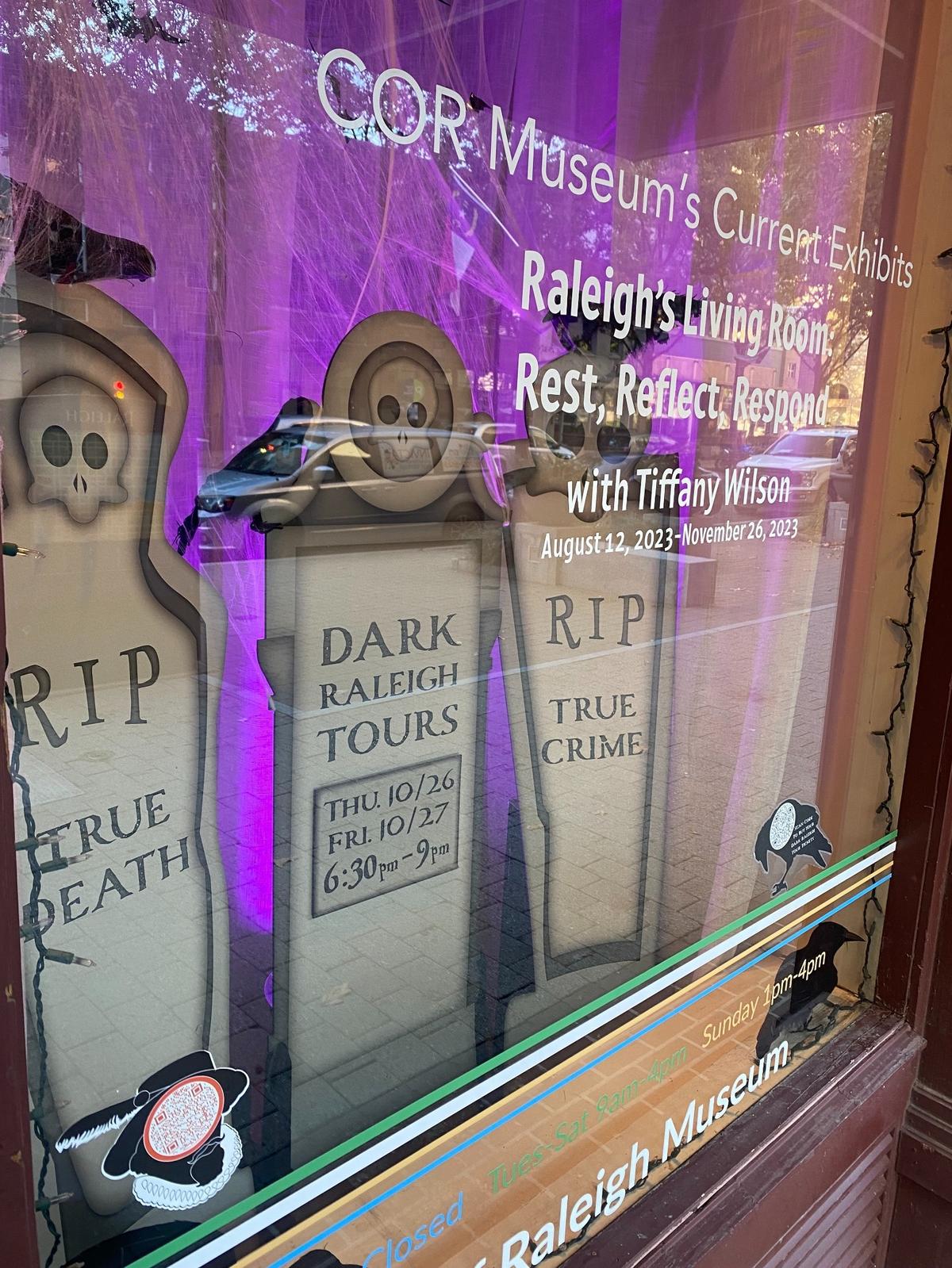 The City of Raleigh Museum will host a pair of tours highlighting real-life scary stories from the city streets, including a gruesome death inside its own Briggs Hardware building.