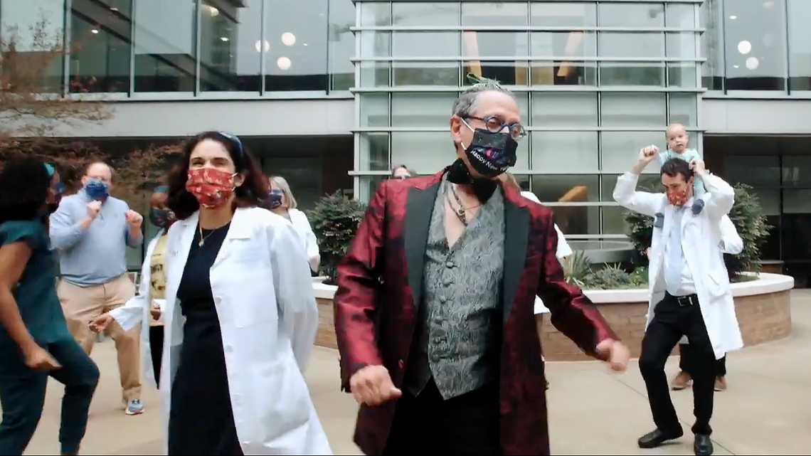 Set to Earth, Wind & Fire’s “September,” the latest video shows Dr. Stuart Gold and others at UNC Children’s Hospital dancing.