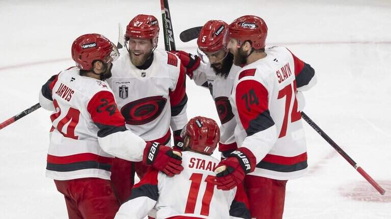 Canes claw back for 5-3 win in Las Vegas during Stanley Cup Game 4. Here are photos