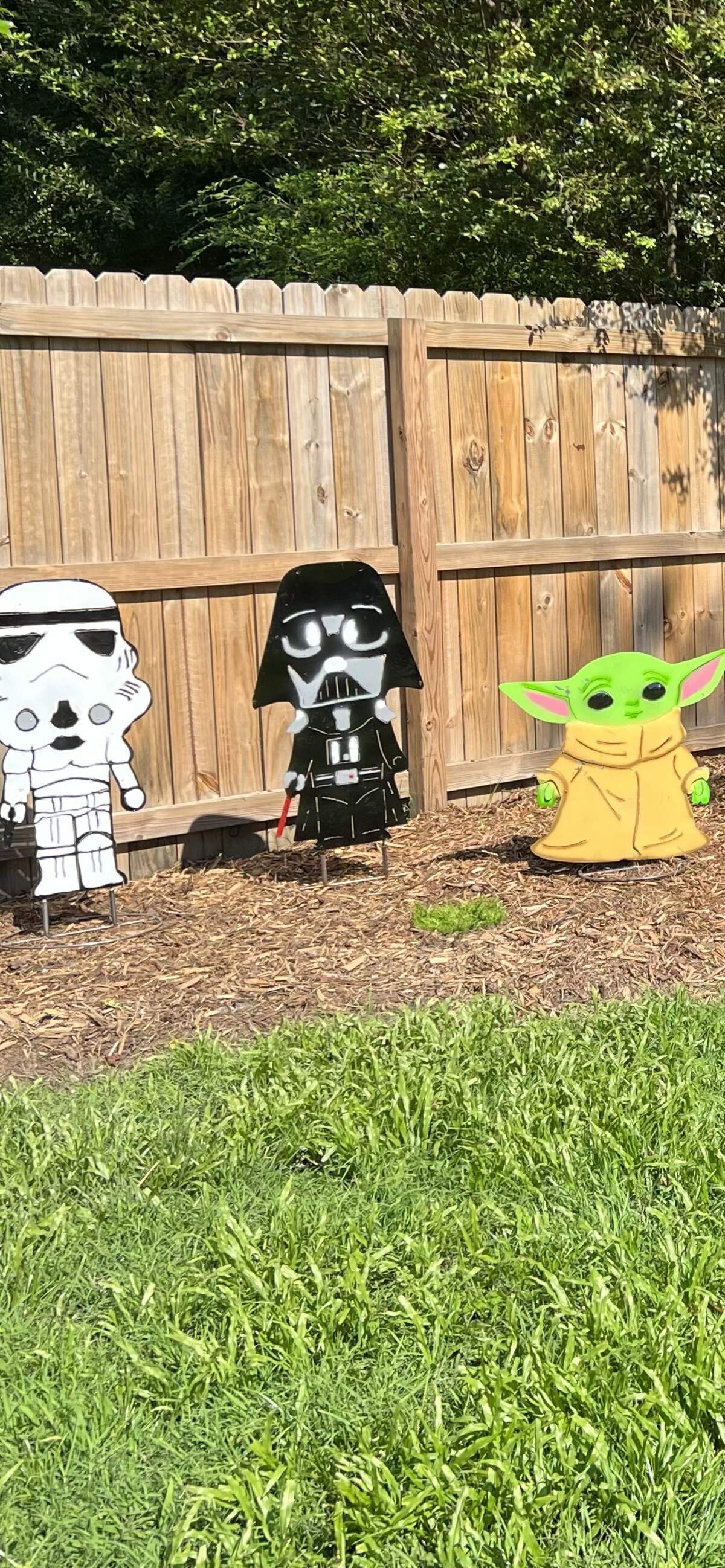 Steve and Karin Nielson’s backyard Star Wars garden