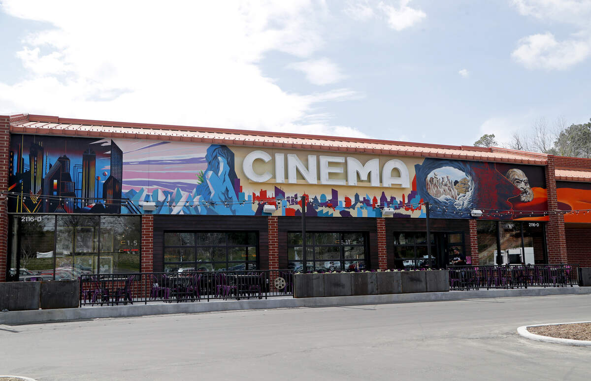 The exterior of the Alamo Draft House movie/restaurant complex on New Bern Ave. in Raleigh features a custom mural on its storefront, seen on April 4, 2018.  In addition to movie theaters, food, and drinks, it will also offer an extensive VHS and DVD rental section.  It is slated to open around the end of April.