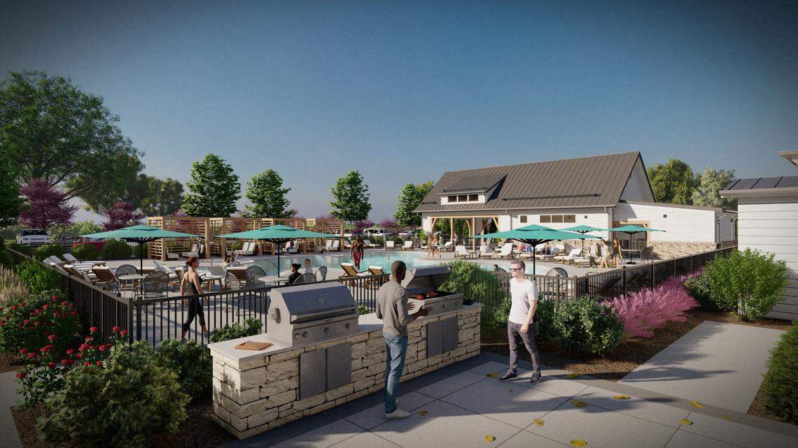 Renderings of a new community named Young Farm that is coming to Cary in mid July.