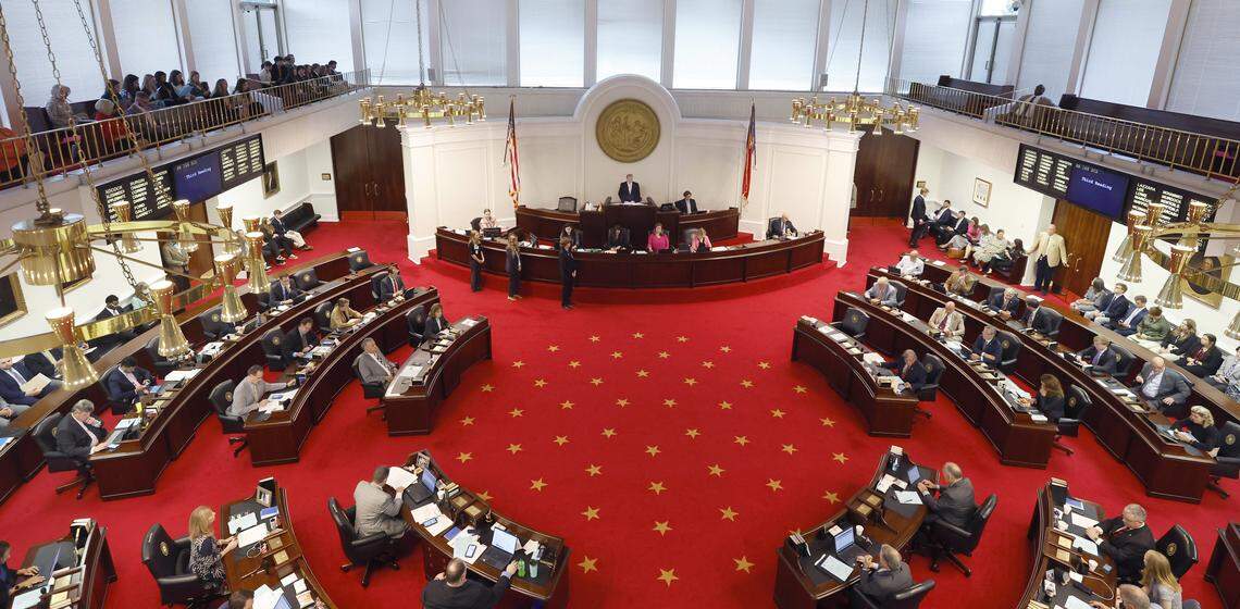 N.C. Senate President Phil Berger presides over the N.C. Senate’s session at the N.C. Legislative Building in Raleigh, N.C., Tuesday, June 20, 2023.