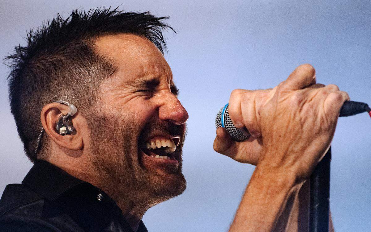 Trent Reznor and Nine Inch Nails open their 2022 U.S. tour at Raleigh, N.C.’s Red Hat Amphitheater, Thursday night, April 28, 2022.
