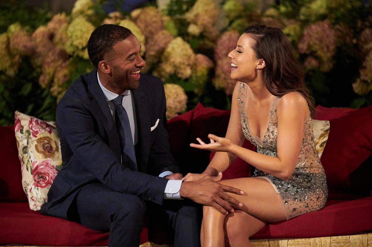 Matt James, a Raleigh native, with Katie Thurston on the Jan. 11, 2021 episode of “The Bachelor” on ABC.