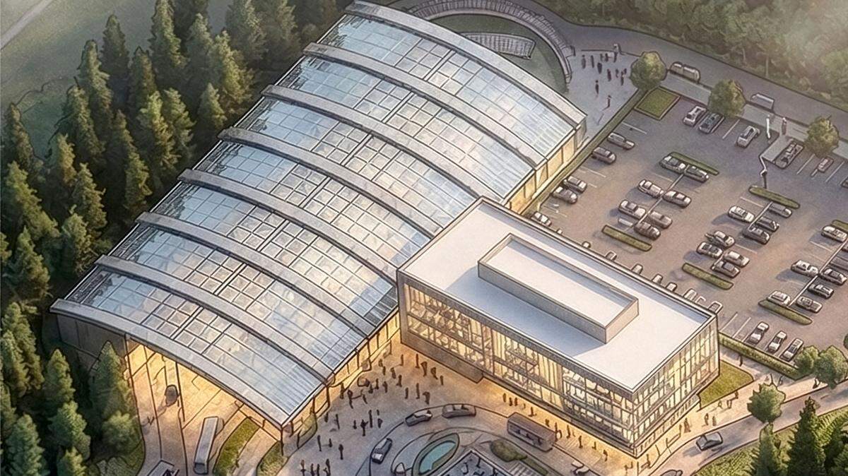A conceptual rendering of the Triangle Mobility Hub, a GoTriangle station planned for Research Triangle Park.
