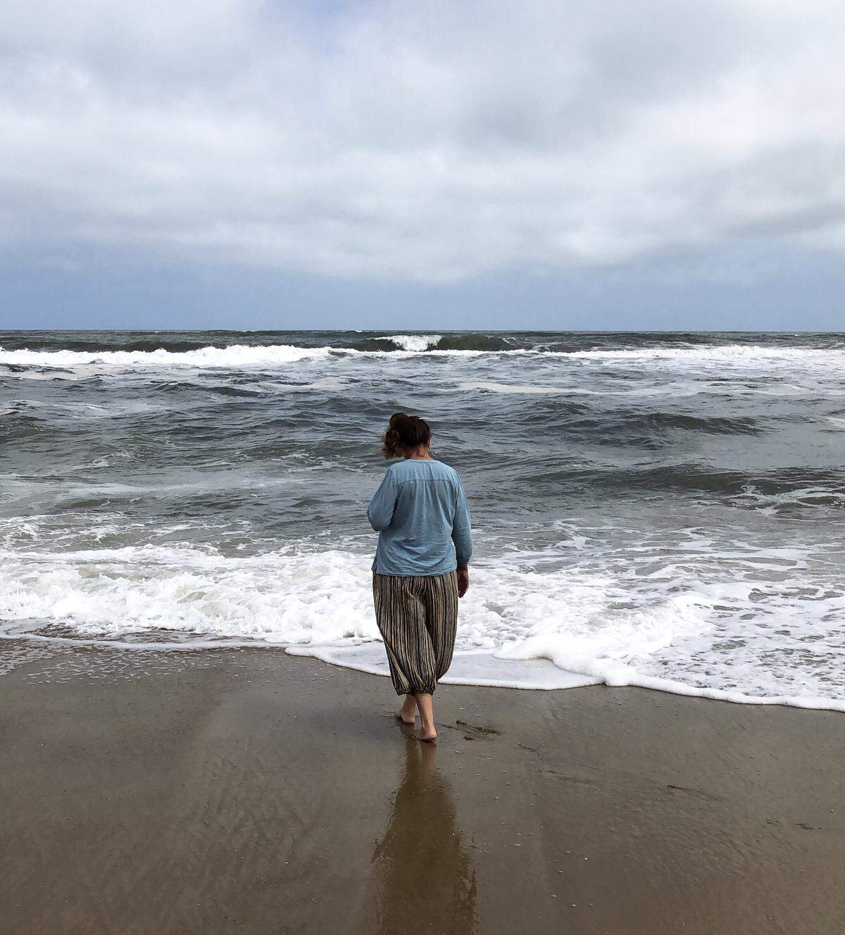 Martha Quillin on the Outer Banks after Hurricane Dorian