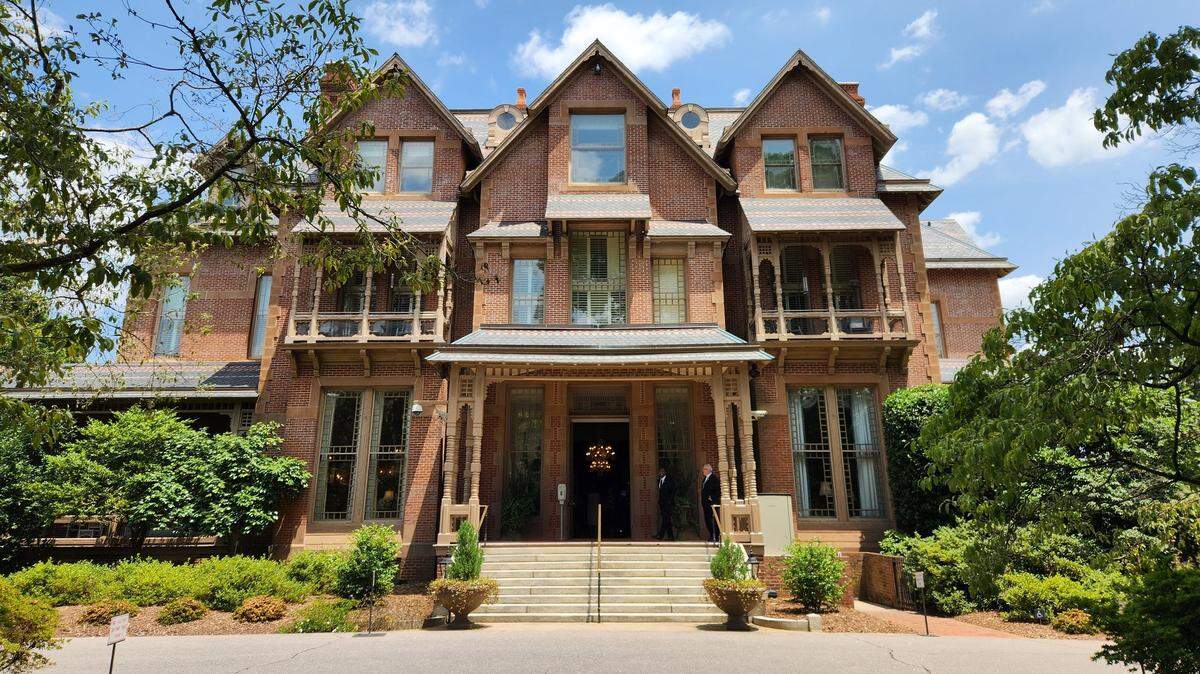 One of the perks of being the governor of North Carolina is living and working in the Executive Mansion in downtown Raleigh, N.C., pictured here in June 2023.
