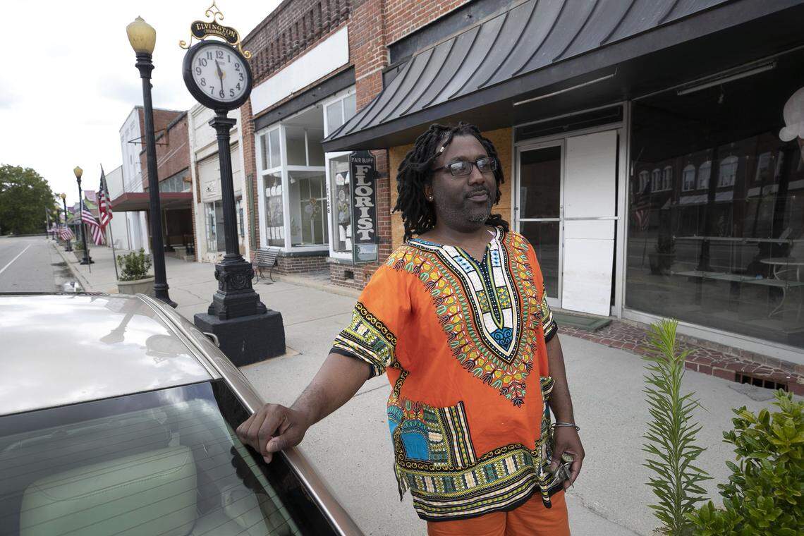 Michael Green, the owner of MikeMike’s Computers on Main Street in Fair Bluff, N.C. had his business destroyed by flood waters from Hurricanes Matthew and Florence. He was photographed at his old shop in Fair Bluff, N.C on Wednesday, July 10, 2019.