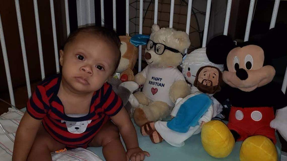 Kristan in the Children’s Hospital of Philadelphia during his chemotherapy.