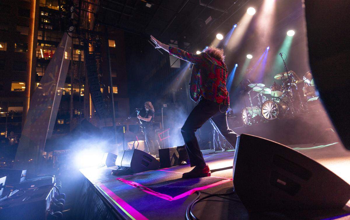 My Morning Jacket performs at City Plaza during Day 2 of the 15th annual Hopscotch Music Festival in downtown Raleigh on Friday, Sept. 5, 2025.