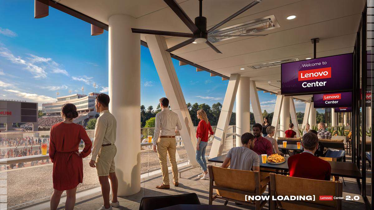 A rendering of the Terrace looking south.