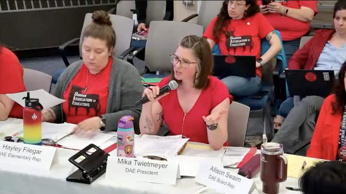 Durham Association of Educators President Mika Twietmeyer issued a public apology Monday morning for calling the Durham Public Schools superintendent by his first name during a tense meeting last week.