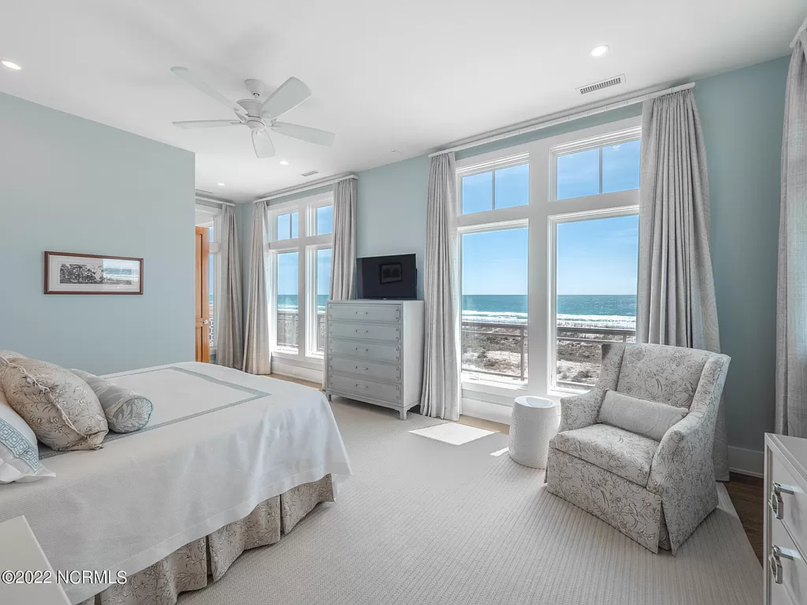 Mack Brown’s new beach house, built in 2019, has five bedrooms.