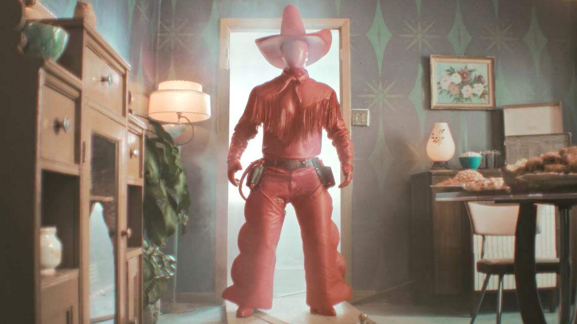 Texas Pete hot sauce began in 1929 in Winston-Salem. This is the first time the cowboy mascot came to life beyond the bottle’s label.