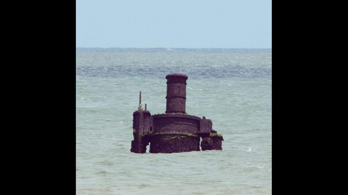 This robotic looking monstrosity off Cape Hatteras National Seashore in North Carolina is part of a ship that sank in 1862, the National Park Service says.