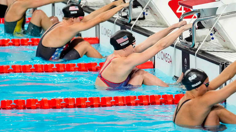 NC State swimmer Katharine Berkoff takes bronze medal in 100 back at Paris Olympics