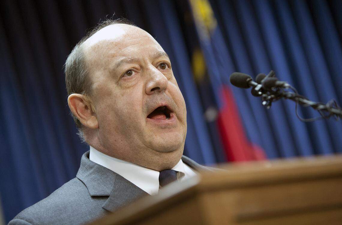 Paul Valone, president of Grass Roots NC, at the Legislative Building in Raleigh in June 2018.