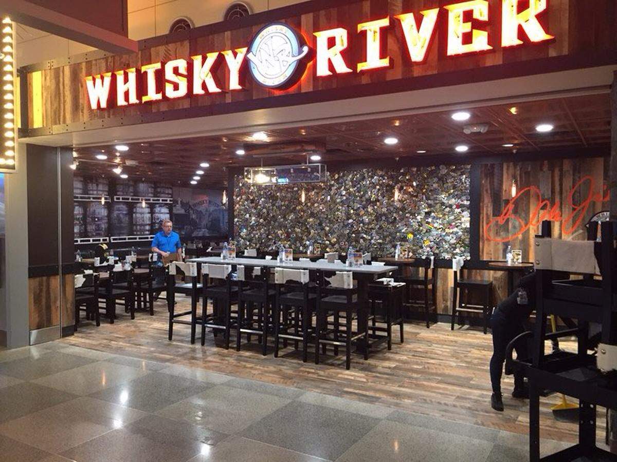 Dale Earnhardt Jr.'s Whisky River opened at Raleigh-Durham International Airport in March 2018.