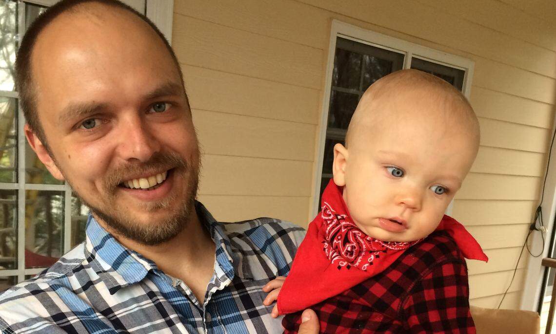 Arthur Kochetkov with his nephew.