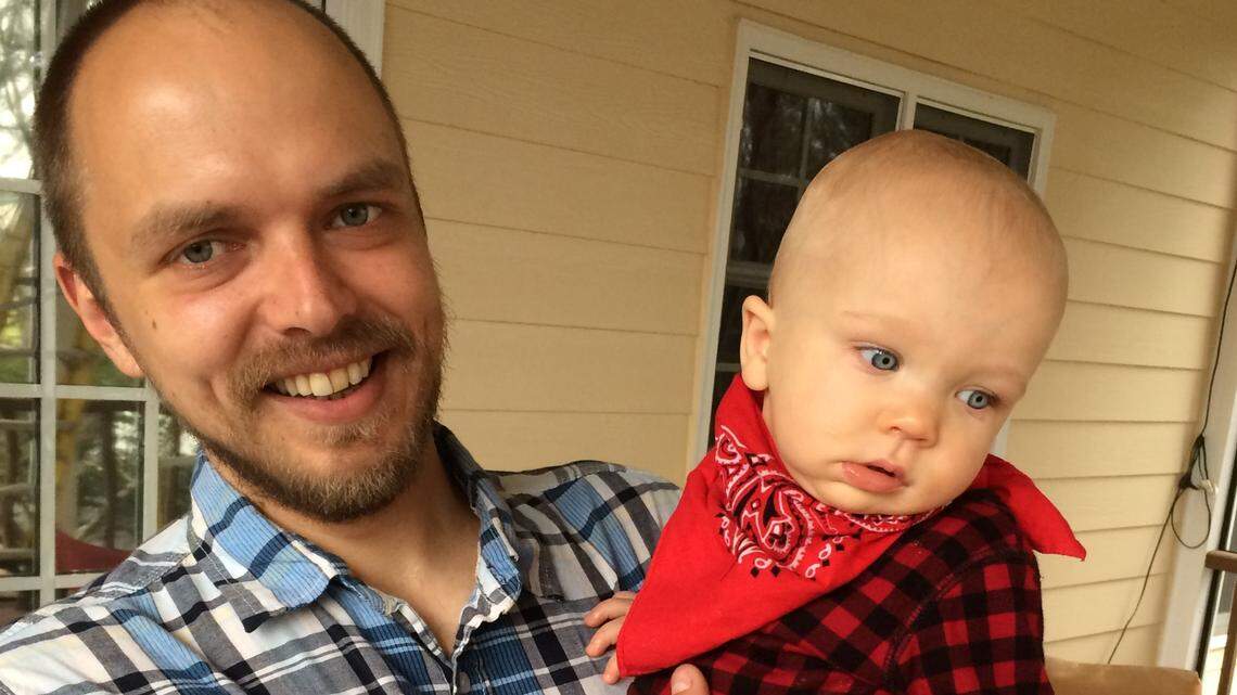 Arthur Kochetkov with his nephew.