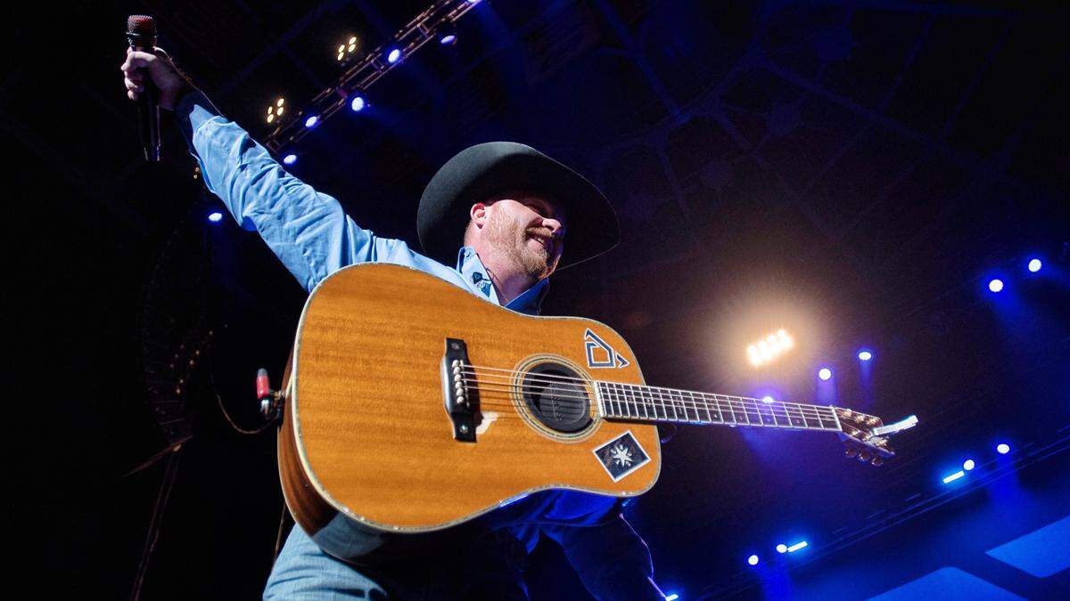 Cody Johnson in concert with Randy Houser at Raleigh, N.C.’s PNC Arena, Saturday night, Jan. 28, 2023.