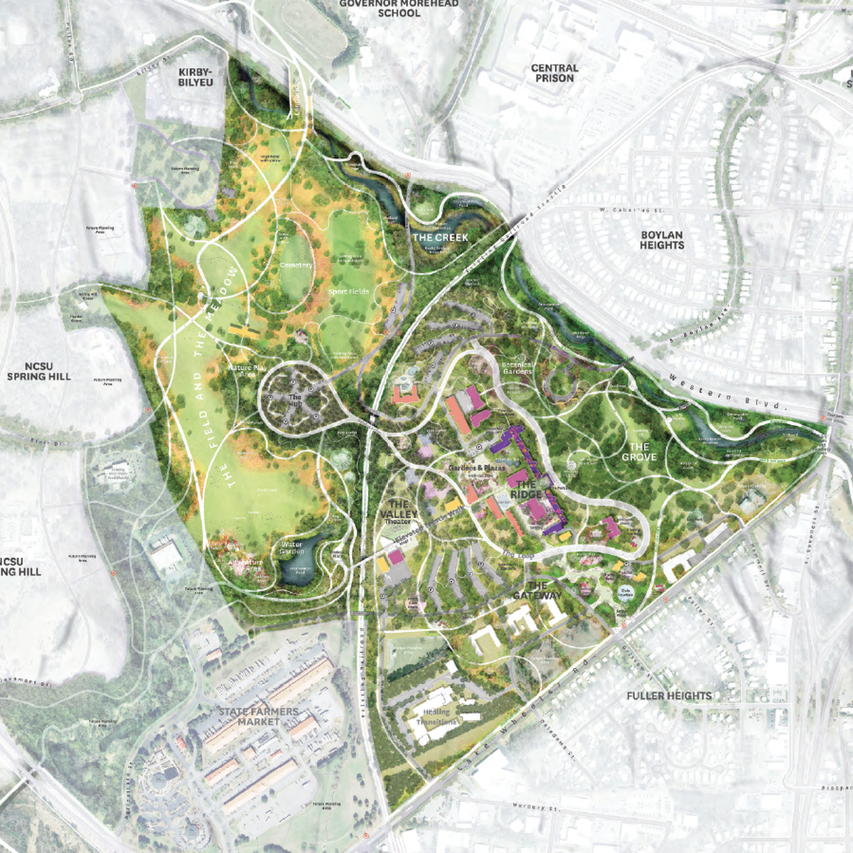 Plans for development near Dorothea Dix Park have raised gentrification concerns in the Fuller Heights community.