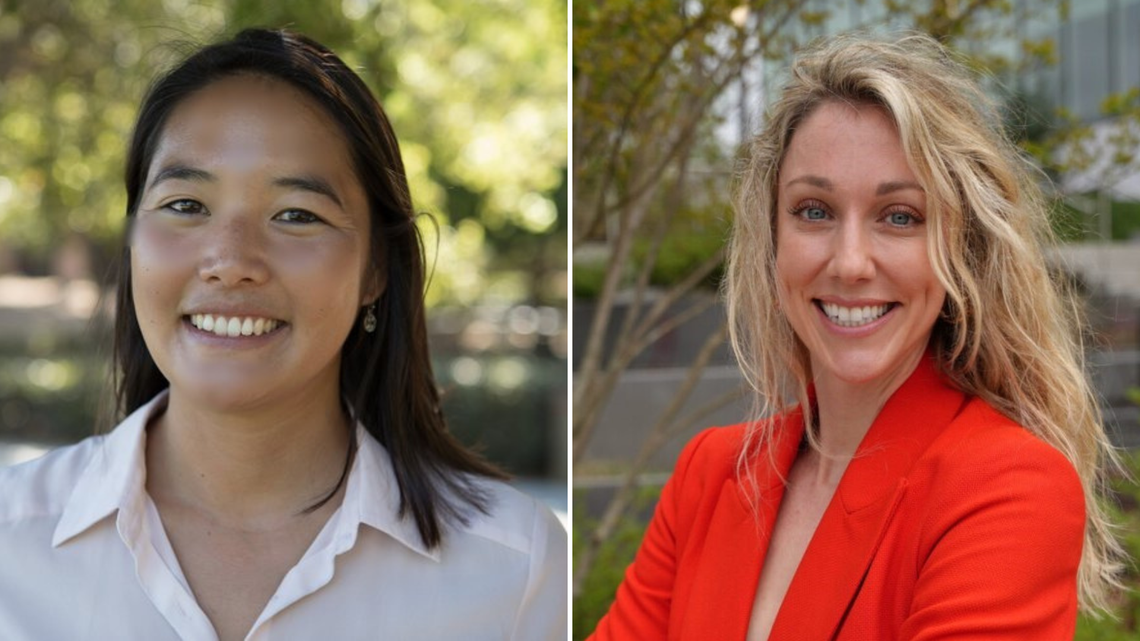 Left: Miyuki Hino, assistant professor in the Department of City and Regional Planning at UNC-Chapel Hill. Right: Katherine Anarde, assistant professor of coastal engineering at N.C. State University