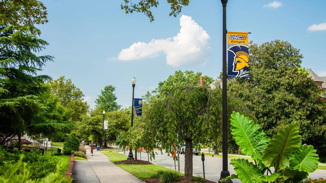 College Avenue at UNC Greensboro.
