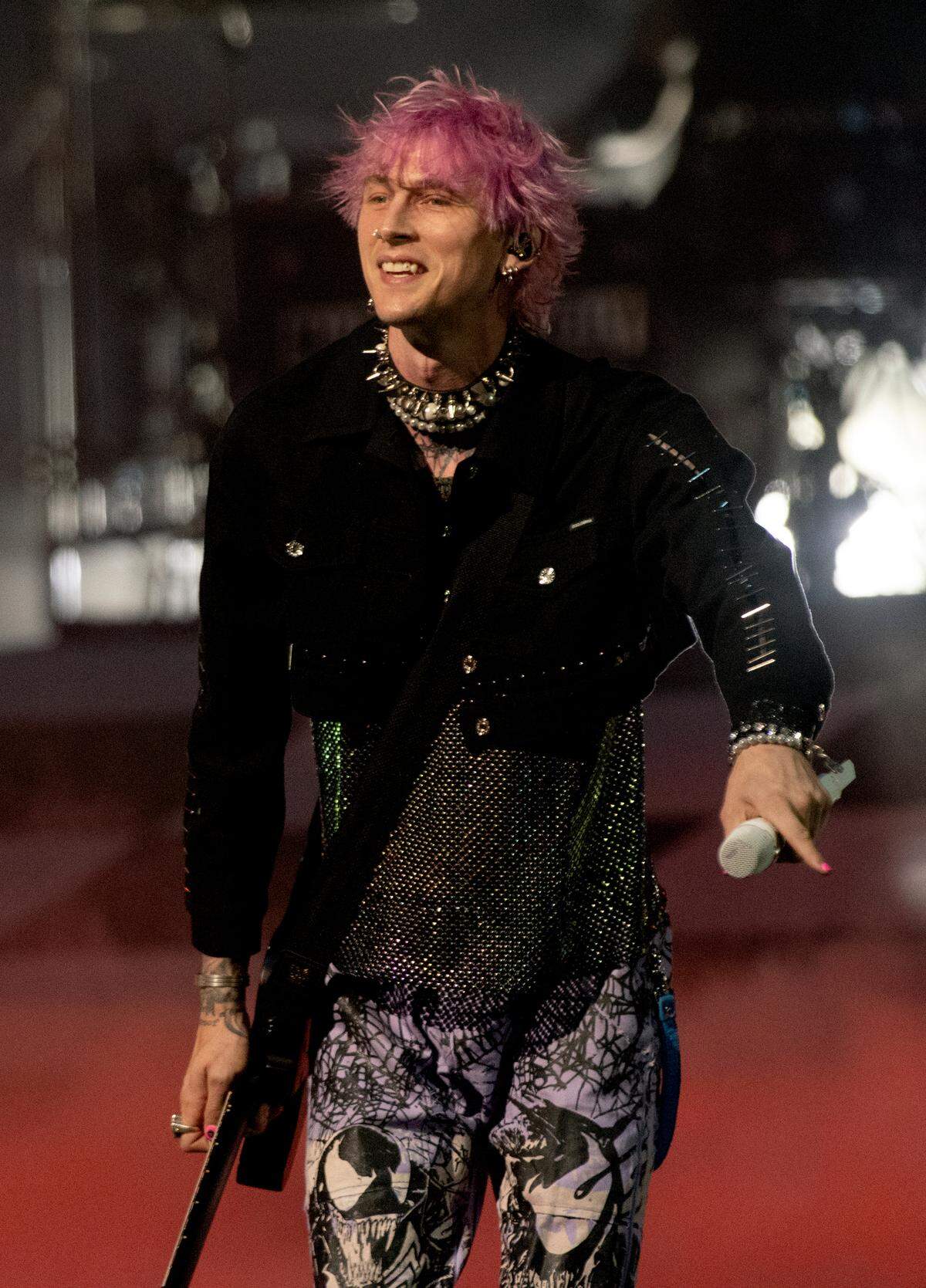 Machine Gun Kelly brings his “Mainstream Sellout Tour” to Raleigh, N.C.’s PNC Arena, Wednesday night, June 22, 2022.