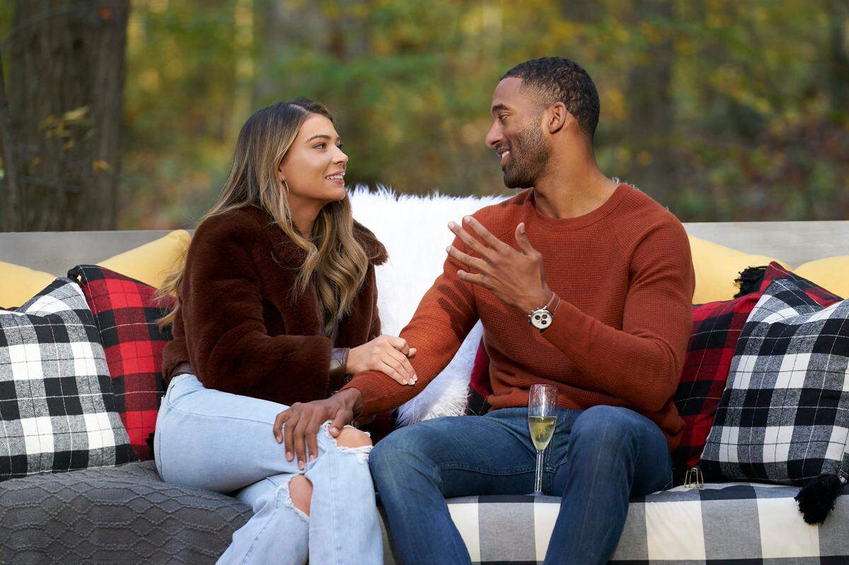 Sarah Trott and Raleigh native Matt James in the Jan. 11, 2021, episode of “The Bachelor” on ABC.