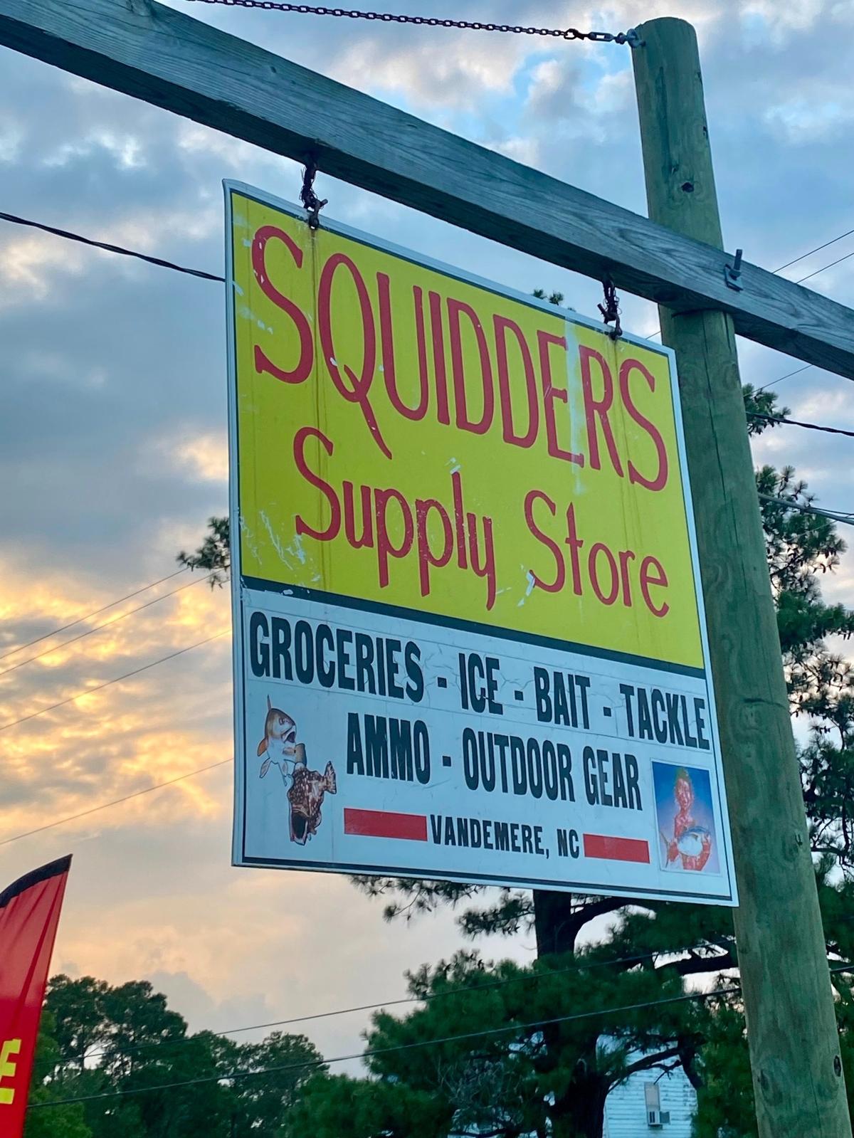 Squidders Bait & Tackle in Vandemere is more or less the only business in Vandemere, pop. 260, in Pamlico County. And along with the necessities of life, including mud minnows, it provides the locals with a karaoke forum on Saturday nights.