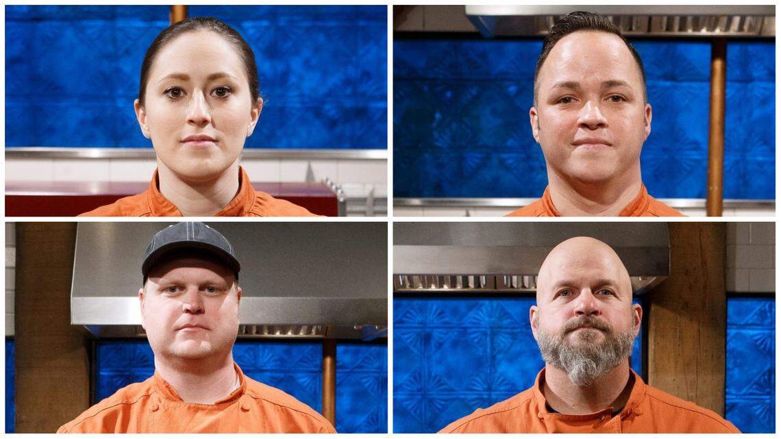 These North Carolina pitmasters competed on “Chopped Grill Masters.” They are, clockwise from top left: Melanie Dunia, The Pit; Chris Prieto, Prime Barbecue; Jerry Stephenson, the Redneck BBQ Lab; and Adam Hughes, Old Colony Smokehouse.