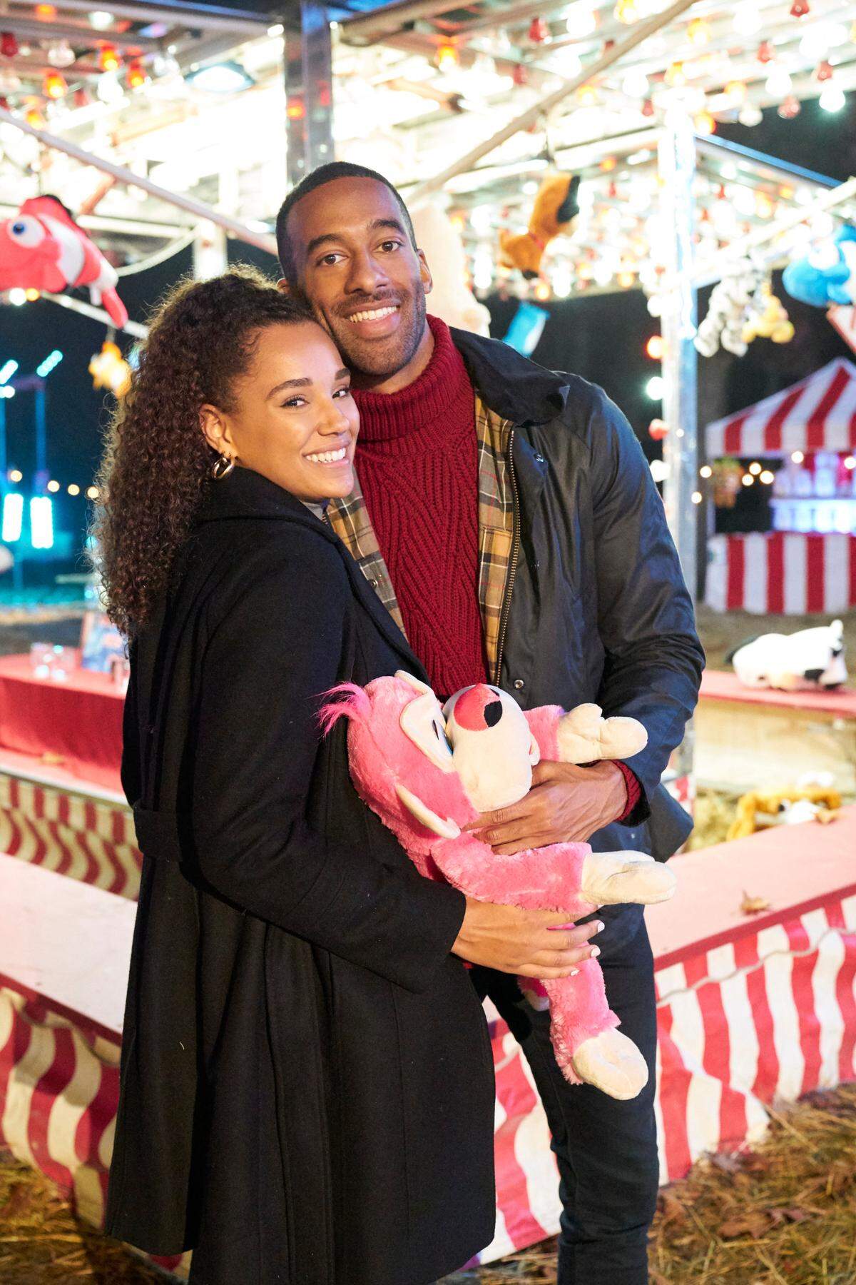 Matt James, a Raleigh native, on a State Fair-themed date with Pieper in the Feb. 8, 2021, episode of “The Bachelor” on ABC.