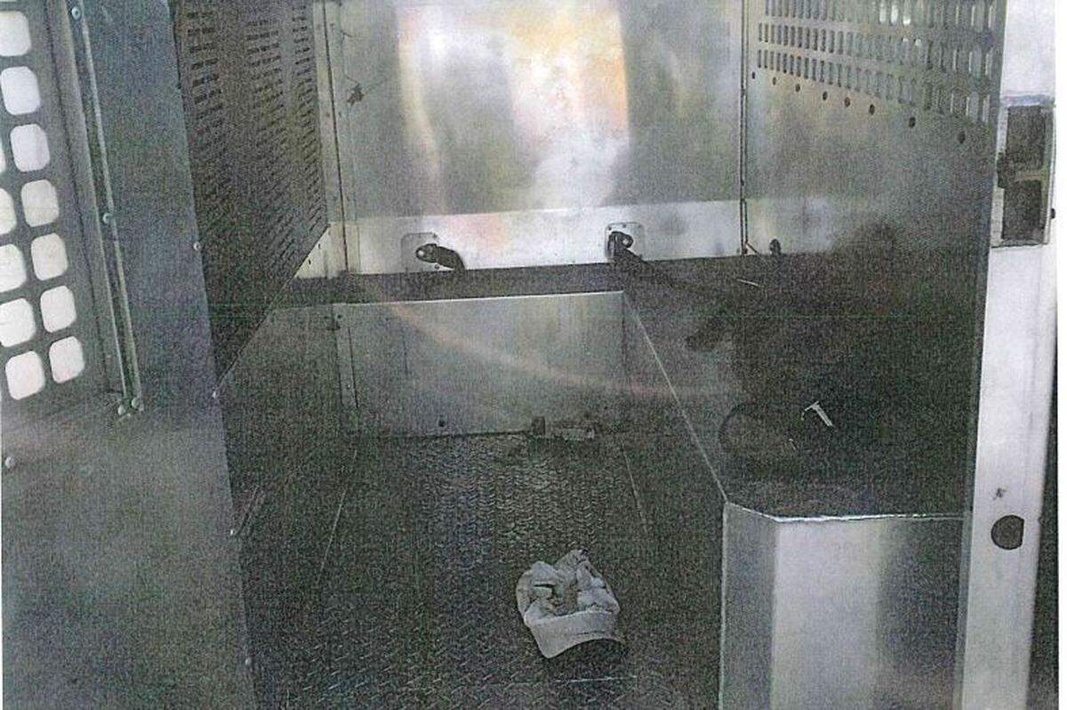 Nikki Green’s baseball cap was left behind in the transport van where she and Wendy Newton drowned on Sept. 18. The women were trapped in a cage installed in the back of the van while floodwaters rushed in.