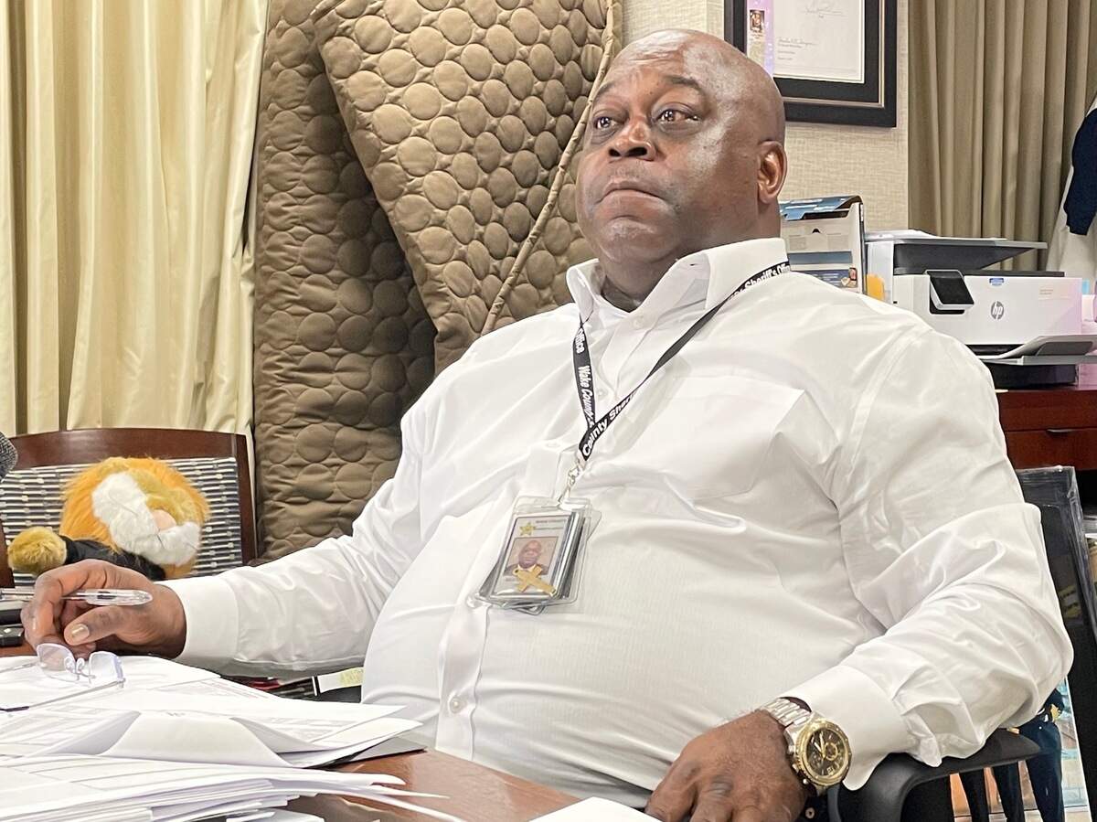 Wake County Sheriff Gerald Baker speaks to members of the media from his office in downtown Raleigh on Sunday, July 18, 2021.