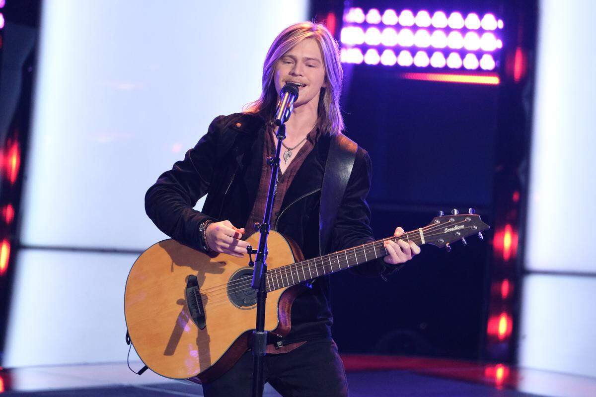 Jake Haldenvang on the Sept. 23 episode of “The Voice” on NBC.