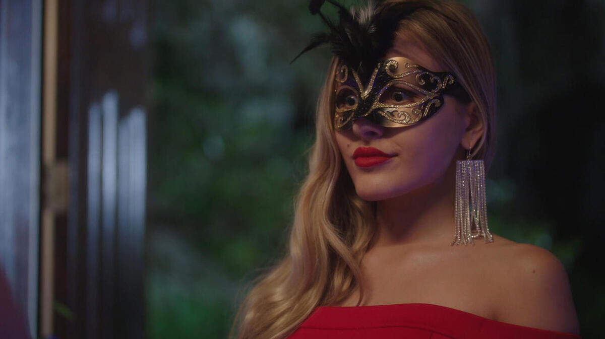 In the new Lifetime movie “Sorority Secrets,” a college student is in danger after joining an elite sorority that doubles as an escort service.  