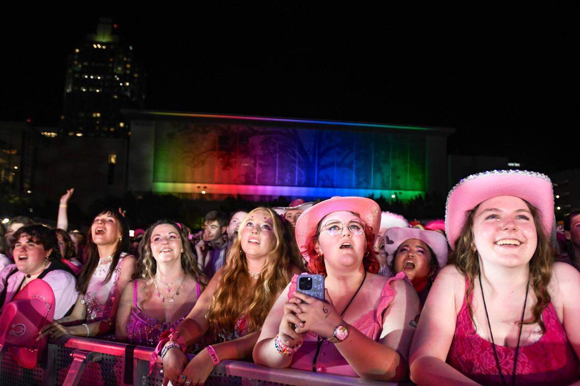 Fans are dazzled by musical Chappell Roan during her concert at Red Hat Amphitheater in Downtown Raleigh, Wednesday night, June 12, 2024.